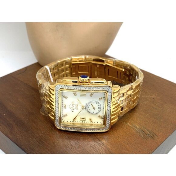 GV2 by Gevril Women's Watch 9256 Swiss Quartz Mother of Pearl Dial Gold Steel - Picture 7 of 13